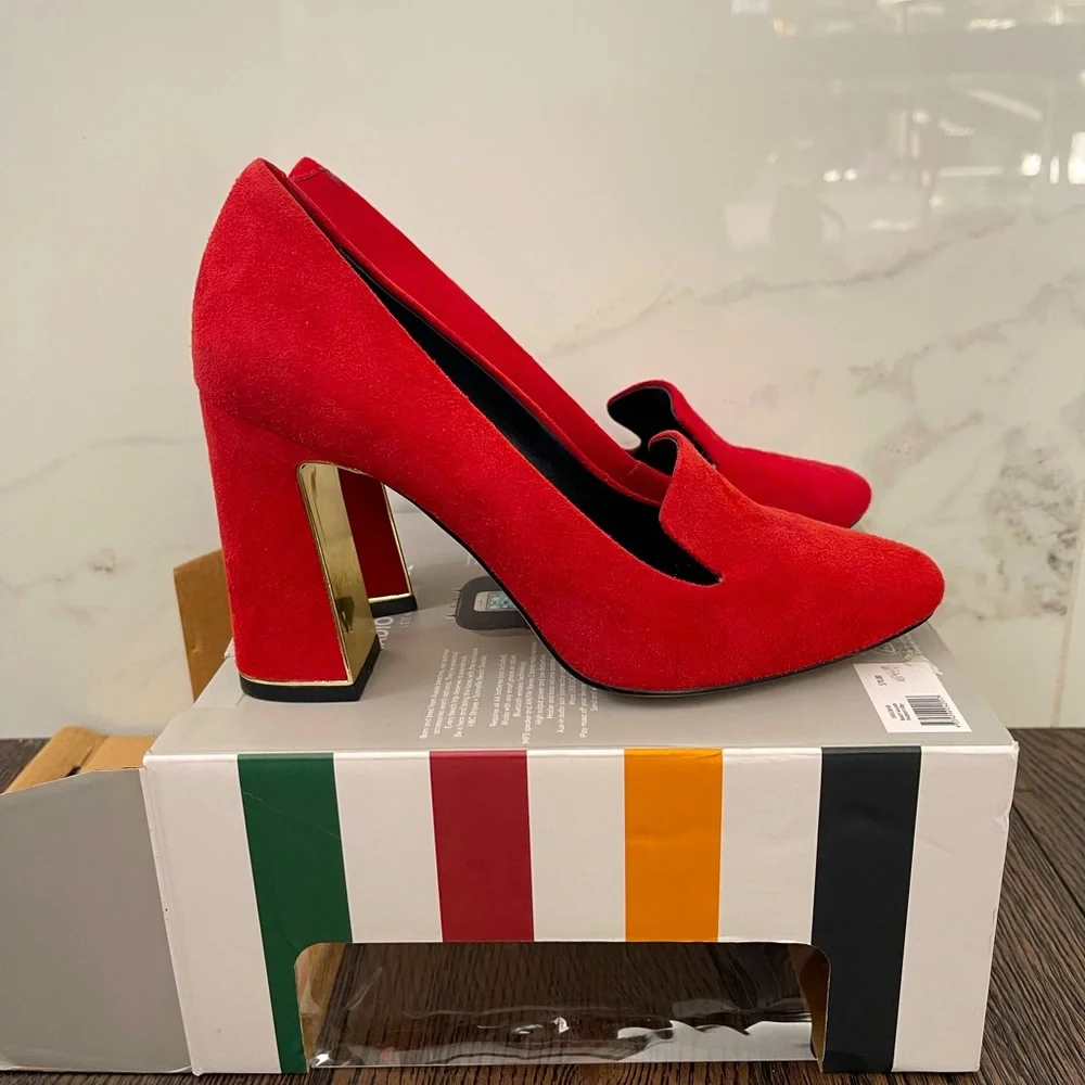 Karl Lagerfeld Red Platform Shoes - Picture 1 of 5